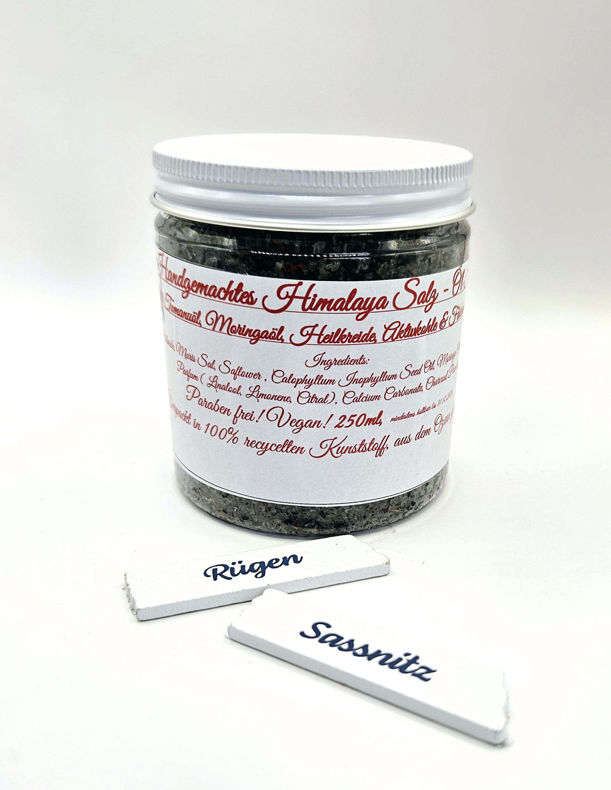 Himalaya Salz - Öl Scrub mit  Tamanu und Moringaöl Himalaya Salz - Öl Scrub mit  Tamanu und Moringaöl