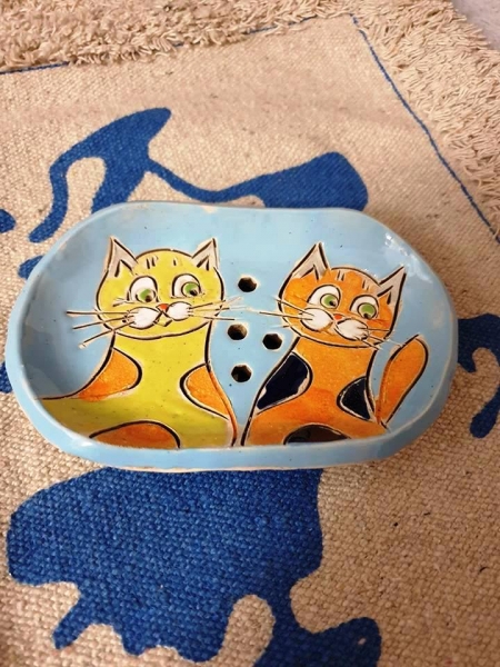 55448555_2091660770871438_7723085513061564416_n Ovale Inselseifenschale Katzenfreunde blau