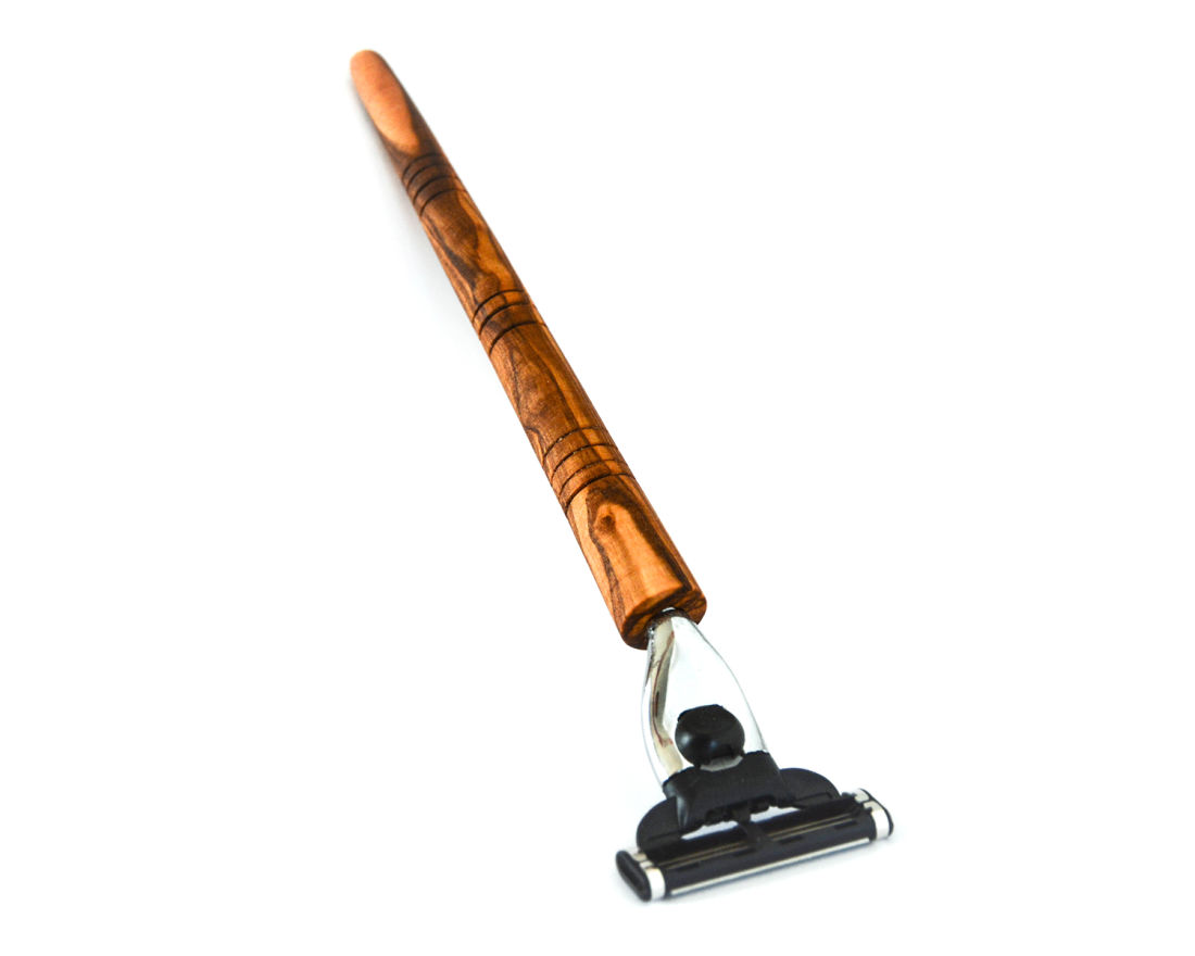 3420-v-008_nassrasierer-mit-griff-aus-olivenholz_7 Nassrasierer  Lange Anna Olivenholz mit Klinge